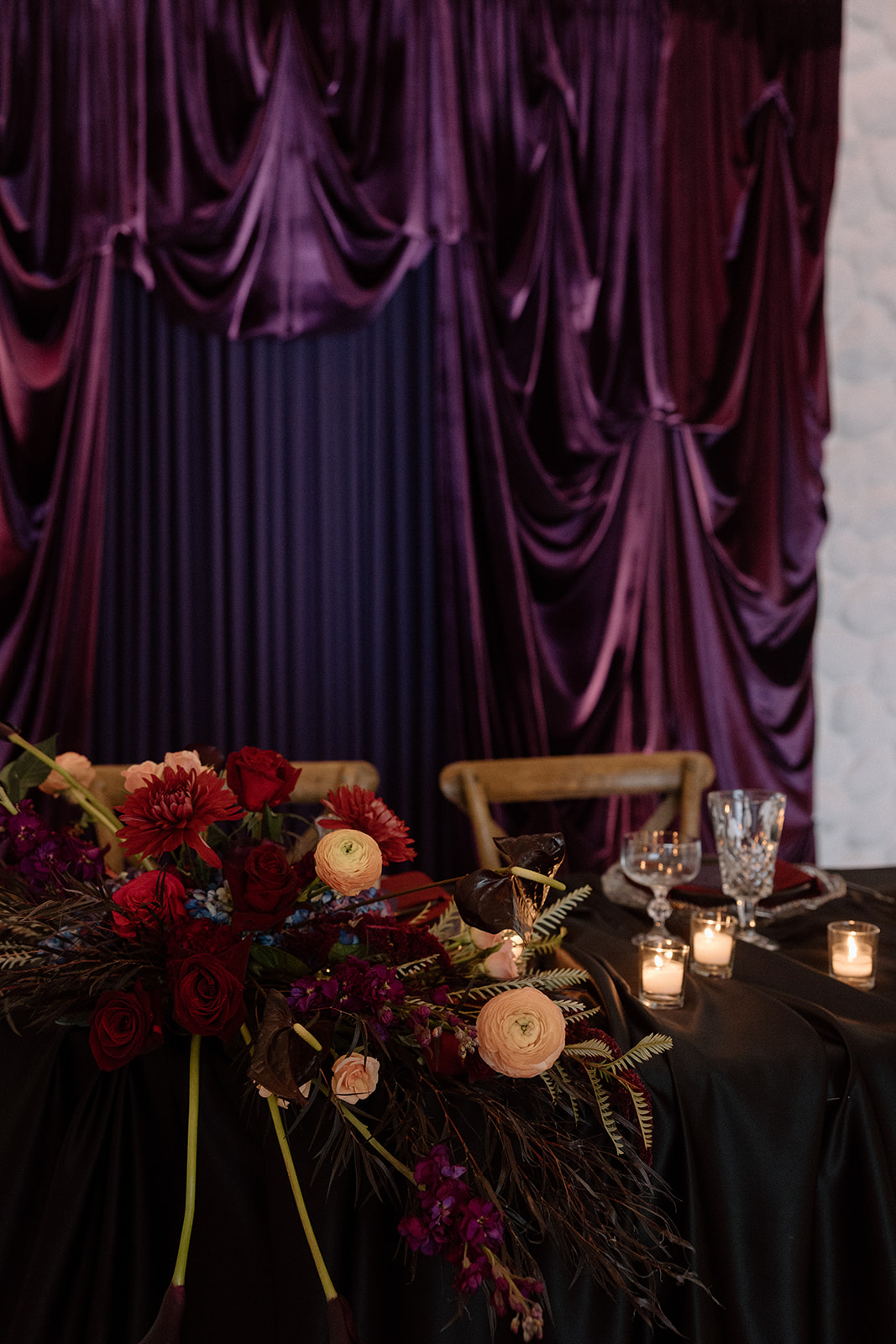 Glamour Meets Gothic: A Wedding for the Bold Romantic - deep and moody wedding inspo